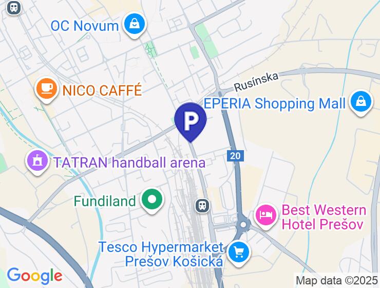 Prenájom 10 parkovacích miest na Masarykovej ulici v Prešove