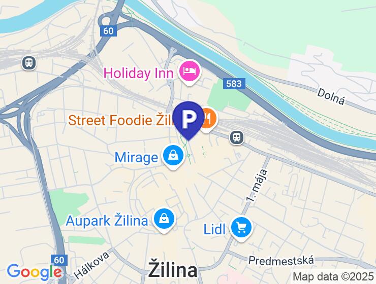 Prenájom 7 vonkajších parkovacích miest v centre Žiliny