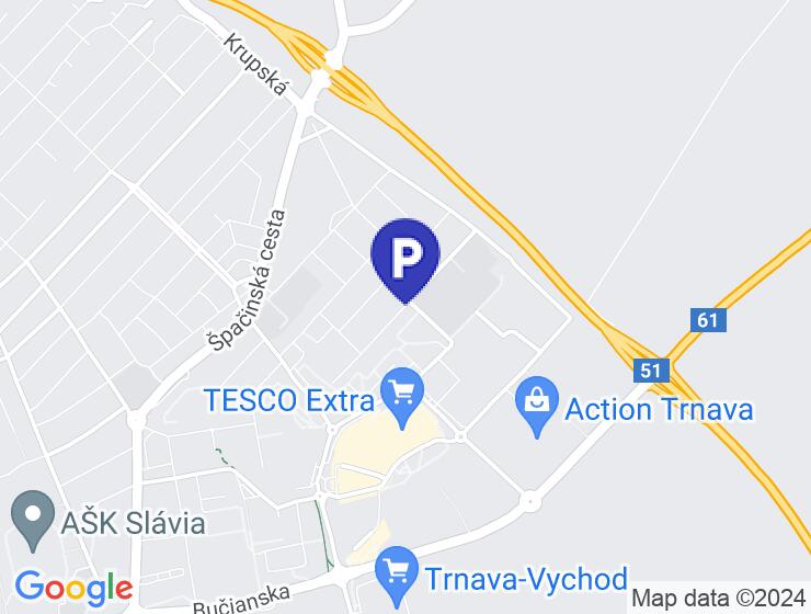 Prenájom dvoch parkovacích miest, Poštová ulica, Trnava