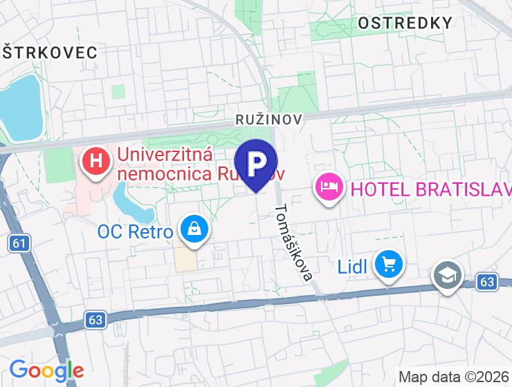 Prenájom garáže na Papraďovej ulici v Bratislave-Ružinove