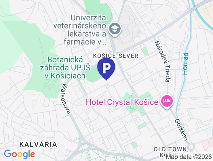 Prenájom garáže na Vysokoškolskej ulici v Košiciach