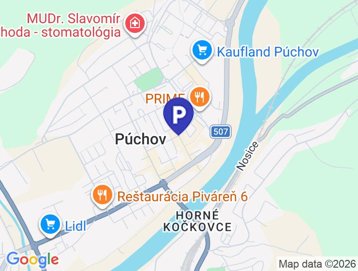 Prenájom garáže v parkovacom dome v centre Púchova