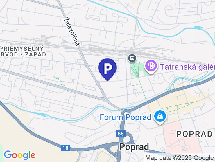 Prenájom garážového miesta v podzemnej garáži Karpatská Residence, Poprad