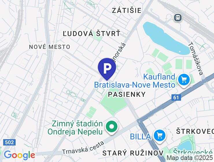 Prenájom garážového miesta v Troch vežiach na Bajkalskej ulici, BA Nové Mesto