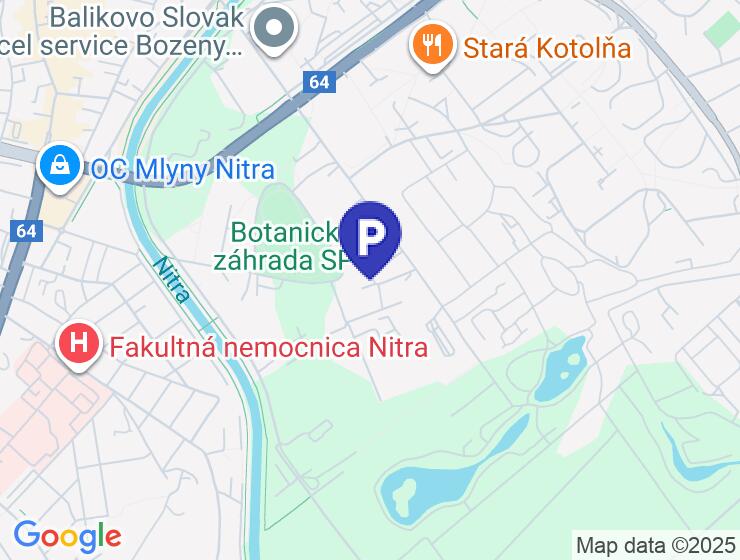 Prenájom garážového parkovacieho miesta – Botanická, Nitra (Chrenová)