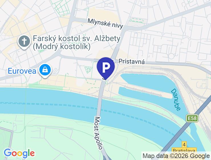 Prenájom garážového parkovacieho miesta v EUROVEA Riverside na Pribinovej ulici
