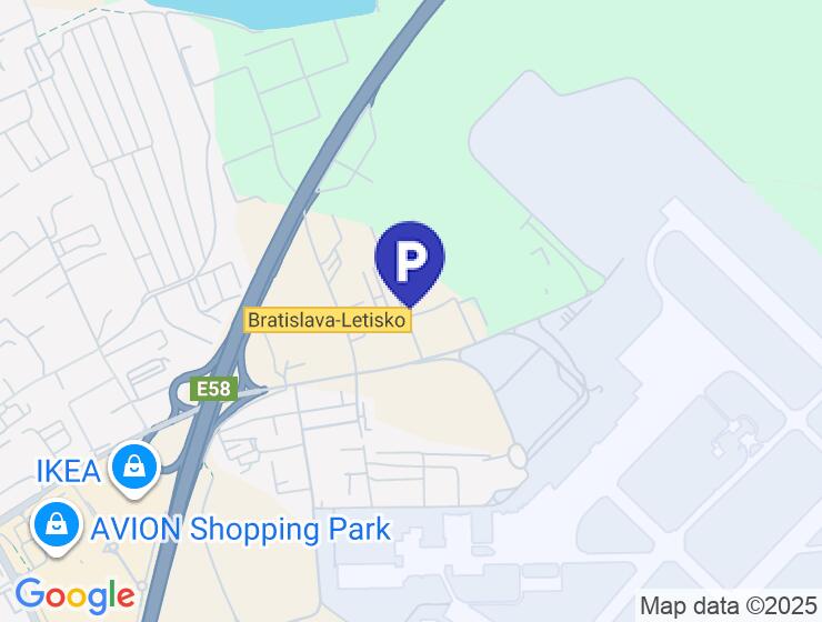 Prenájom krytého parkovacieho miesta Ovocné sady pri letisku Bratislava