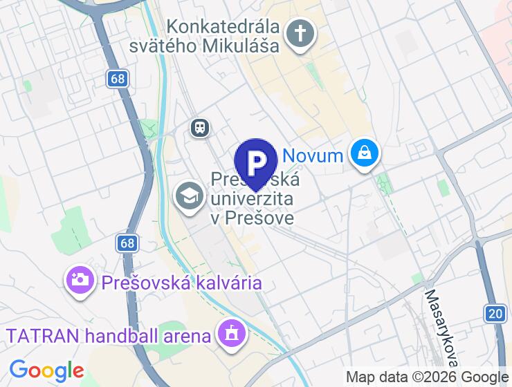 Prenájom krytého parkovacieho miesta v Prešove