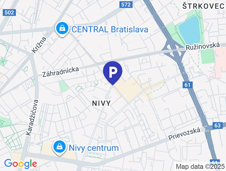 Prenájom murovaná garáž 17 m² pri trhovisku Mileticova