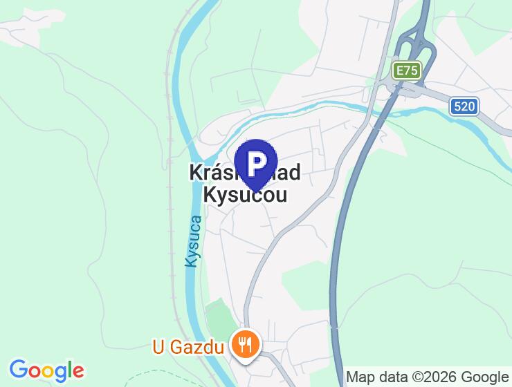 Prenájom nadrozmerného parkovacieho miesta v Krásne nad Kysucou