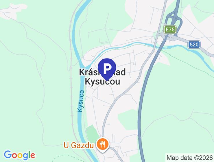 Prenájom nadrozmerného parkovacieho miesta v Krásne nad Kysucou