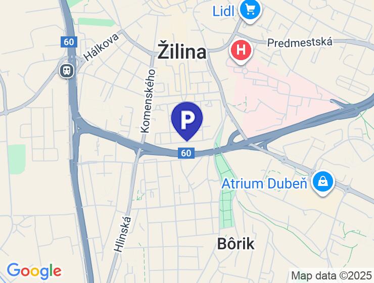 Prenájom parkovacích miest v centre Žiliny na Bulvári