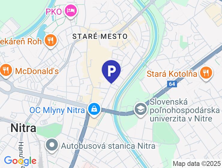 Prenájom parkovacích miest v Nitre na ul. Fraňa Mojtu