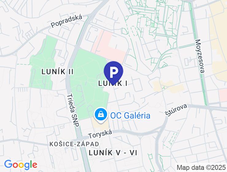 Prenájom parkovacieho miesta Galéria City, Košice II