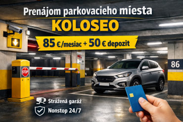 Prenájom parkovacieho miesta Koloseo - Bratislava