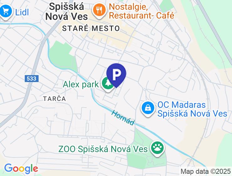 Prenájom parkovacieho miesta na Nám. Iglovia, Spišská Nová Ves