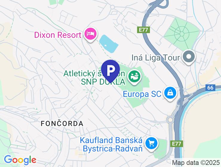 Prenájom parkovacieho miesta pre motorku na Švermovej ulici v Banskej Bystrici