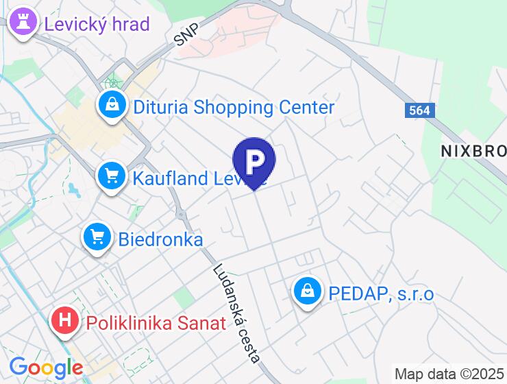 Prenájom parkovacieho miesta v centre Levíc na Vojenskej ulici