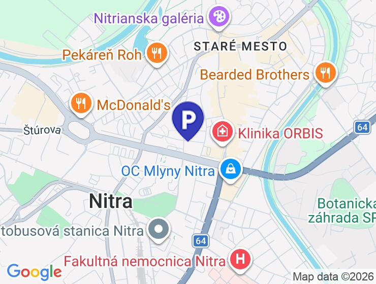 Prenájom parkovacieho miesta v centre Nitry