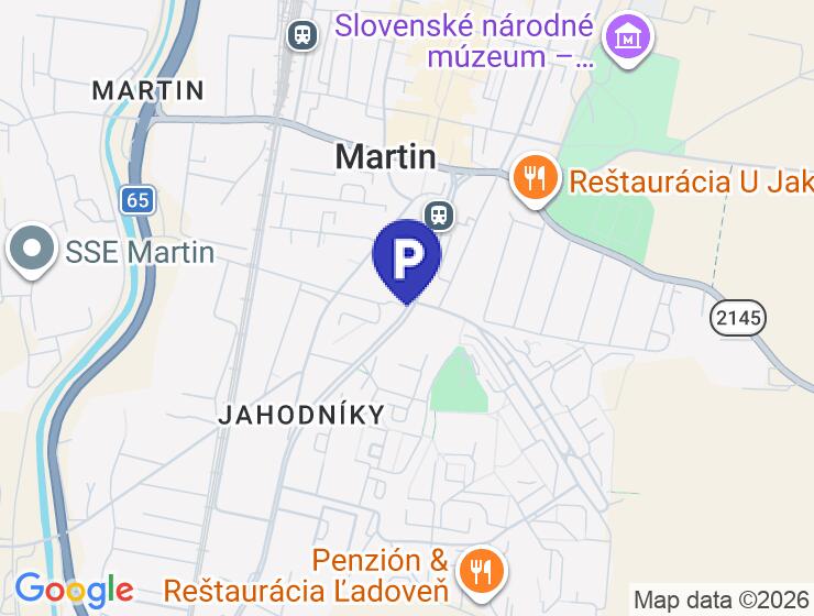 Prenájom parkovacieho miesta v Martine na Jesenského ulici