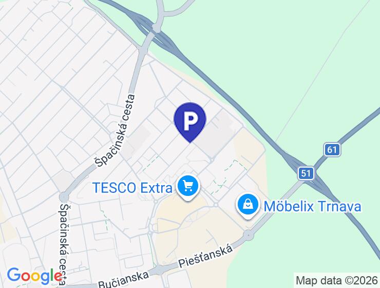 Prenájom parkovacieho miesta v oplotenej novostavbe na Poštovej ulici, Trnava