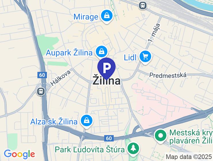 Prenájom parkovacieho miesta v pešej zóne Žilina