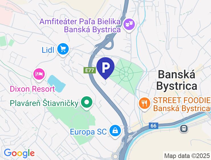 Prenájom parkovacieho miesta v podzemnej garáži na Hurbanovej 22, Banská Bystrica