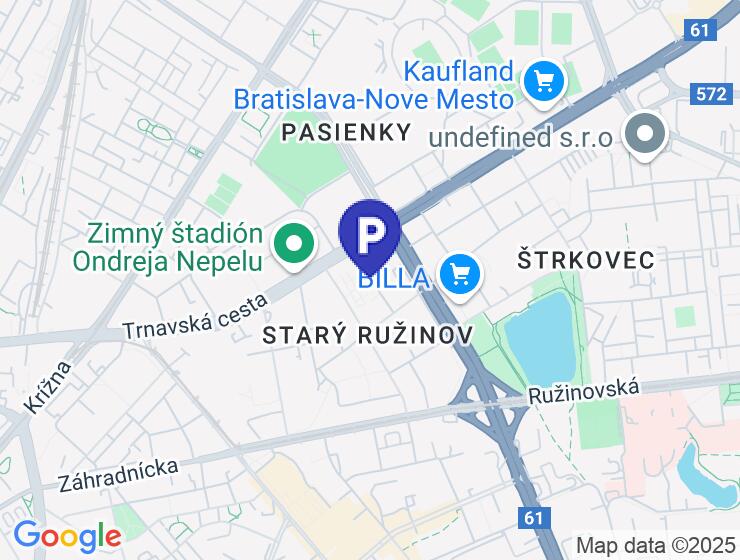 Prenájom parkovacieho miesta v podzemnej garáži na Ondavskej ulici
