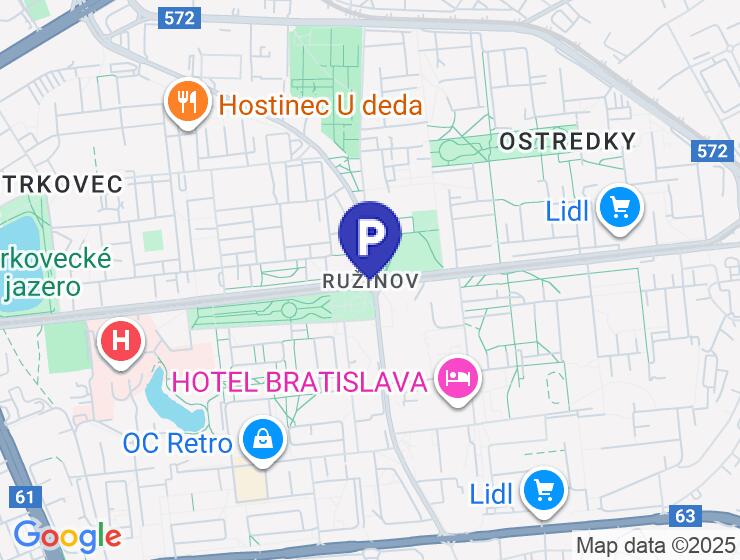 Prenájom parkovacieho miesta v podzemnej garáži v Ružinove