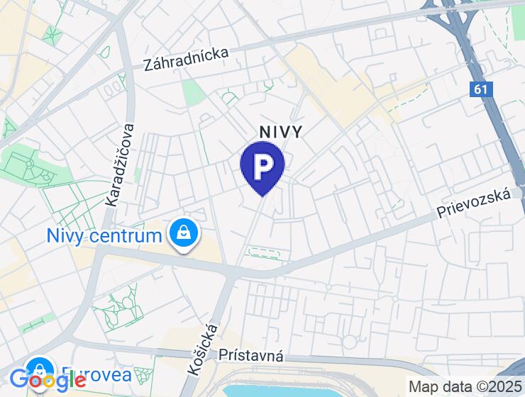 Prenájom parkovacieho státia v podzemnej garáži ZWIRN, Ružinov