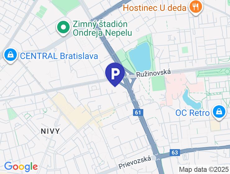 Prenájom parkovacieho státia v Ružinove