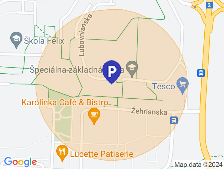 Prenajom parkovanie Zehrianska, Bzovicka, Jasovska