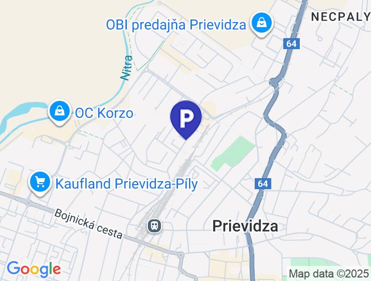 Prenájom prestrešeného uzamykateľného parkovacieho miesta v Prievidzi