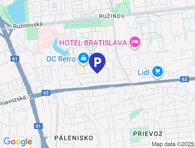 Prenájom samostatnej garáže na Ďatelinovej ulici v Ružinove