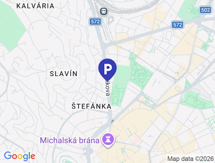 Prenájom stráženého parkovacieho miesta na Štefánikovej ulici v Bratislave