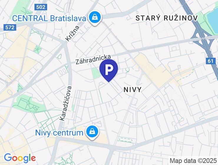Prenájom uzamykateľného garážového miesta v Bratislave - Kvačalova