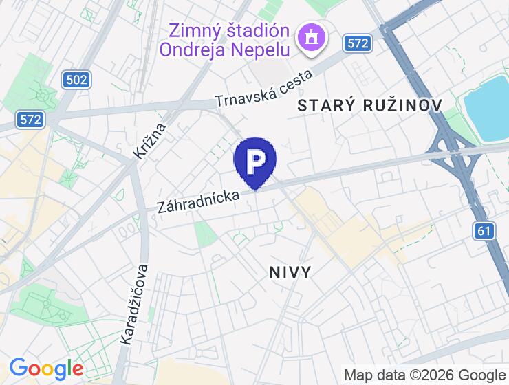 Prenájom vnútorného garážového státia v automatickom parkovacom dome na Záhradníckej