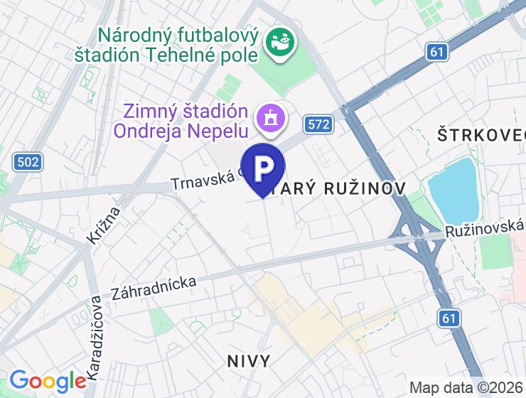 Prenájom vnútorného garážového státia v BA II.- Nivy