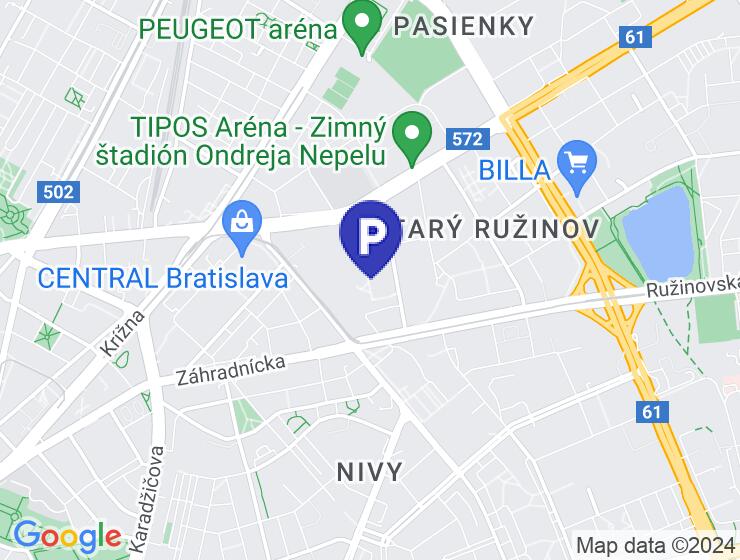 Prenájom vnútorného parkovacieho miesta na Jégeho aleji v Bratislave 2, novostavba