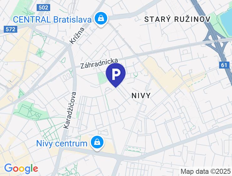Prenájom vnútorného parkovacieho miesta v Bratislave - Ružinov