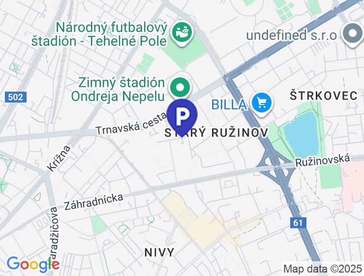 Prenájom vnútorného parkovacieho státia v Ružinove
