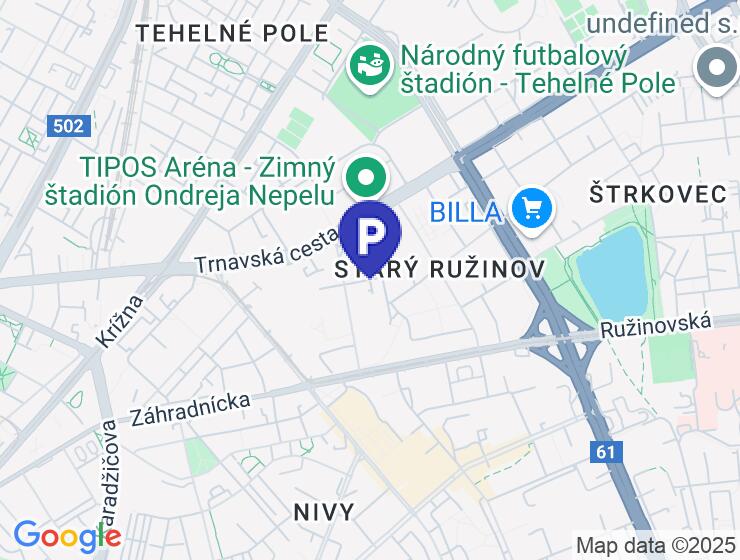 Prenájom vnútorného parkovacieho státia v Ružinove