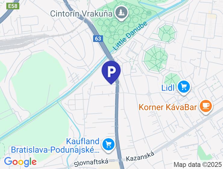 Prenájom vonkajších garáží v Podunajských Biskupiciach