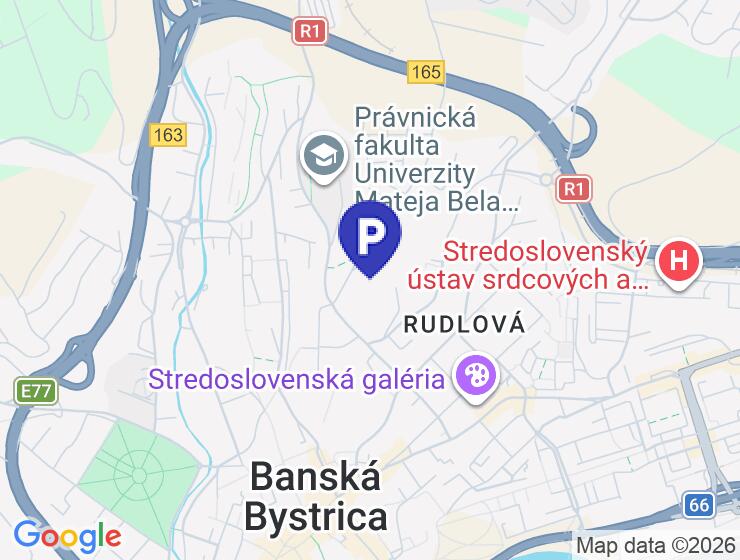 Prenájom vonkajších parkovacích miest na Komenského ulici, BB