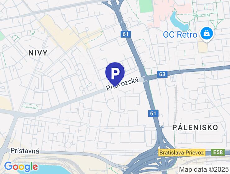 Prenájom vonkajšieho parkovacieho miesta na Prievozskej 10, Bratislava