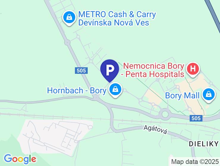 Prenájom vonkajšieho parkovacieho miesta v Bratislave - BORY