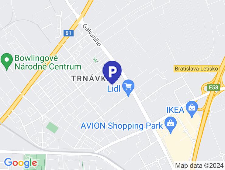 Prenájom vonkajšieho parkovacieho miesta v Bratislave - Trnávka