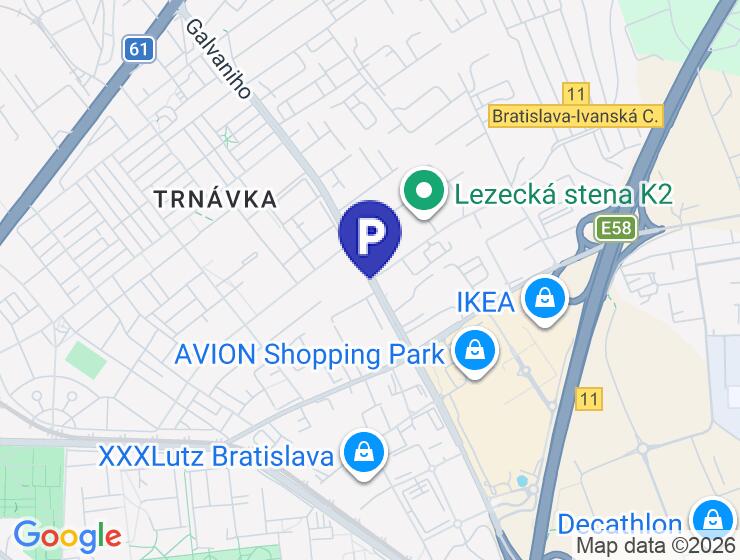 Prenájom vonkajšieho parkovacieho miesta v Galvaniho dvoroch