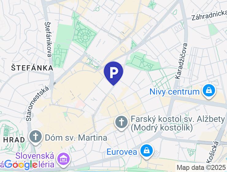 Prenájom vonkajšieho parkovacieho státia na ulici Špitalská