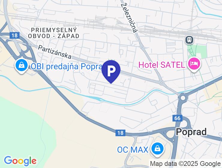 Prenájom vonkajšieho parkovacieho státia v Poprade - 12 m2